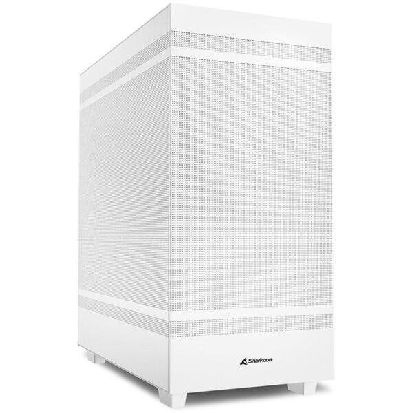 Carcasa SHARKOON REBEL C50 WHITE MID TOWER, NO PSU, TEMPERED GLASS, ATX