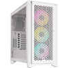 Carcasa Corsair iCUE 4000D RGB Airflow Mid Tower ATX, 3 ventilatoare incluse 120mm, 2x 3.5" drive bays, 2x 2.5" drive bays, dimensiune 466x453x230mm, alb