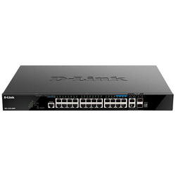 Switch D-Link DGS-1520-28MP, 28 porturi Gigabit,24 x 10/100/1000Base-T, 2 x 10GBase-T, 2 x 10G SFP+, Switching Capacity: 128 Gbps, Maximum Forwarding Rate: 104.16 Mbps, POE budget: 370W, L3 Managed.