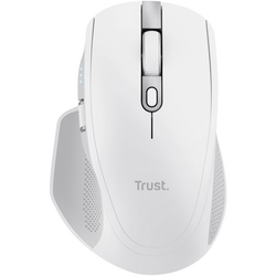 Mouse Trust Ozaa+, wireless RF 2.4GHz, bluetooth, conectivitate USB 1.1, 2.0, 3.0, rezolutie maxima 3200 DPI, alb