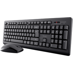 Kit Trust Primo tastatura standard, mouse wireless optic, rezoltie maxima 1200 DPI, negru