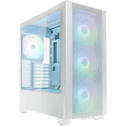 Carcasa PHANTEKS XT PRO ULTRA Mid Tower DRGB ALB, Tempered Glass, Sloturi Expansiune 7, Drive Bays: 2x 3,5" 5x2,5", Ventilatoare Suportate: 10 (spate: 1x120mm sau 1x140mm, fata: 3x140mm sau 3x120mm, sus: 3x120mm sau 2x140mm), Ventilatoare incluse: 4(fata: