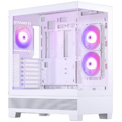 Carcasa PHANTEKS XT VIEW Mid Tower DRGB ALB, Tempered Glass, Sloturi Expansiune 7, Drive Bays: 2x 3,5" 5x2,5", Ventilatoare Suportate: 7 (spate: 1x120mm sau 1x140mm, sus: 3x120mm sau 2x140mm, Placa intermediara: 3x120mm ), Ventilatoare incluse: 3(fata: 2x