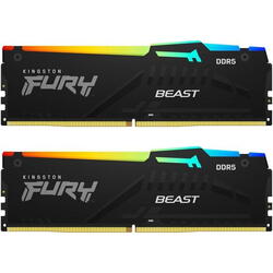 KINGSTON 32GB 6800MT/s DDR5 CL34 DIMM Kit of 2 FURY Beast RGB XMP