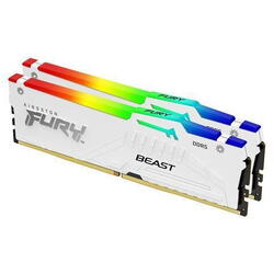 KINGSTON 64GB 6000MT/s DDR5 CL30 DIMM Kit of 2 FURY Beast White RGB EXPO