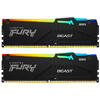 KINGSTON 64GB 6000MT/s DDR5 CL30 DIMM Kit of 2 FURY Beast RGB XMP