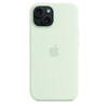 Apple iPhone 15 Silicone Case with MagSafe - Soft Mint