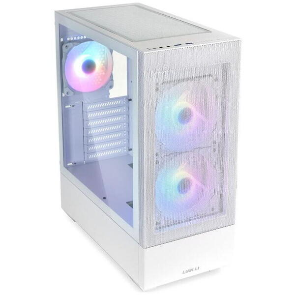 Carcasa PC Lian Li LANCOOL 205 Mesh C Mid-Tower White, Tempered Glass, 1x120mm 2x140mm preinstalled fans, PCI Slots 7, ATX