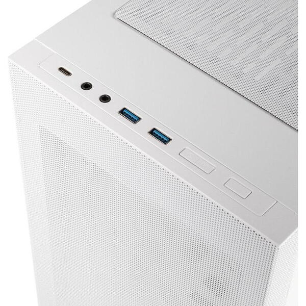 Carcasa PC Lian Li LANCOOL 205 Mesh C Mid-Tower White, Tempered Glass, 1x120mm 2x140mm preinstalled fans, PCI Slots 7, ATX