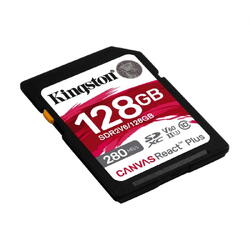 KINGSTON 128GB Canvas React Plus SDXC UHS-II 280R/100W U3 V60 for Full HD/4K