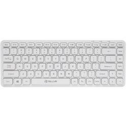 Tastatura wireless Tellur mini, numar tasete 84, dinmensiune 430 x 123 x 15 mm, alb