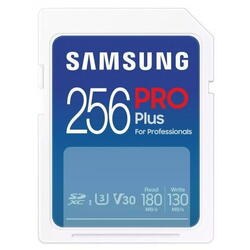 Micro Secure Digital Card Samsung, PRO Plus, 265GB, MB-SD256S/EU, Clasa U1, V10, pana la 120MB/S