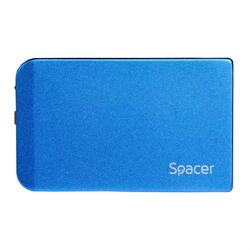 Rack extern HDD/SSD 2.5" Spacer USB 3.0 albastru