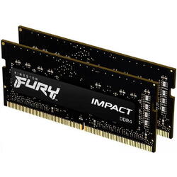 KINGSTON 32GB 2666MHz DDR4 CL16 SODIMM Kit of 2 FURY Impact