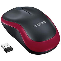 Mouse Logitech M185 Wireless, 1000 DPI, rosu