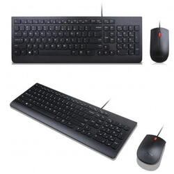 Lenovo Essential Wired Combo Keyboard and Mouse, USB, Black