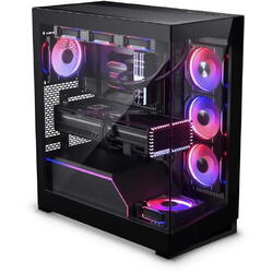 Carcasa PHANTEKS NV5 MK2 Mid Tower ARGB NEGRU, Tempered Glass, Sloturi Expansiune 7, Drive Bays: 3x3.5"HDD 4x2.5"SSD, Ventilatoare Suportate: 8 (spate: 1x120mm, sus: 3x120mm, jos: 1x120mm, lateral: 3x120mm)), Format Placa De Baza Suportat: E-ATX (pana la