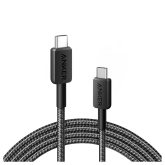 Cablu alimentare si date Anker, USB Type-C (T) la USB Type-C (T), 1.8m rata transfer 480 Mbps, 60W, invelis nylon, braided, negru