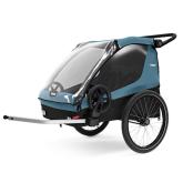 Remorca de bicicleta pentru transport copii, Thule, Courier, Aegean Blue, 2 locuri