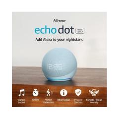 Amazon Boxa Portabila Echo Dot 5 Cu Ceas si Asistent Personal Alexa - Albastru