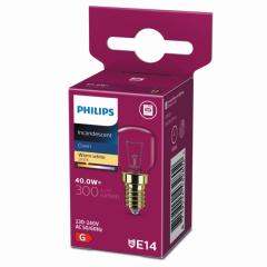 Bec incandescent pentru cuptor Philips T29 , E14, 40W, 300 lm, lumina calda (2600K)