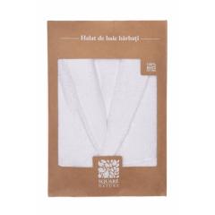 Halat de baie dama BBC organic - Alb Square Nature