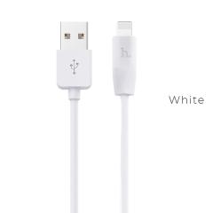 Hoco X1 Rapid / Cablu date USB to Lightning, Silicon, 2.1A, 3m, Alb