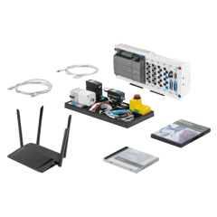 Set de echipamnte TP 260.v2 - nivel avansat - digitalizare in pneumatică - Stand educațional pentru studiul pneumaticii digitale cu 15 exerciții, conține ghiduri pentru profesori și elevi. Se adresează liceeelor tehnologice cu specializările: automatizări