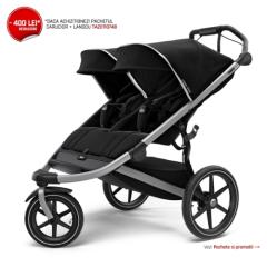 Carucior Thule Urban Glide 2 Double Aluminum/Jet Black