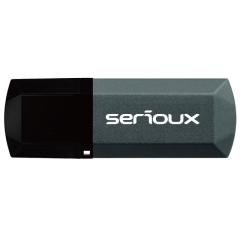 USB Flash Drive Serioux 32 GB DataVault V153, USB 2.0, black, dimensiuni 54,4 x 19,3 x 7,3 mm, greutate 12g, rata de transfer la citire (MB/s): 20, rata de transfer la scriere (MB/s): 10